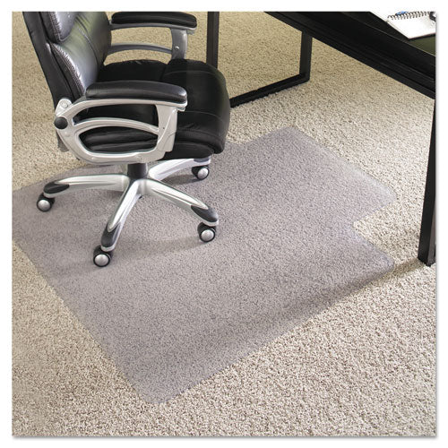 Everlife Intensive Use Chair Mat For High Pile Carpet, Rectangular With Lip, 36 X 48, Clear