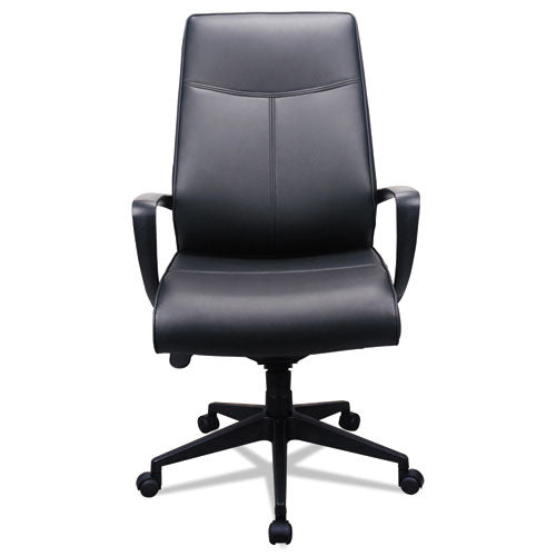 Silla de cuero con respaldo alto 300, soporta hasta 250 lb, altura del asiento de 19.57" a 22.56", color negro