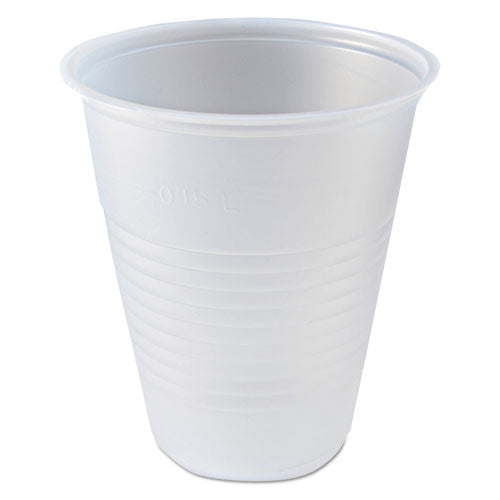 Rk Ribbed Cold Drink Cups, 12 Oz, Translucent, 50/sleeve, 20 Sleeves/carton