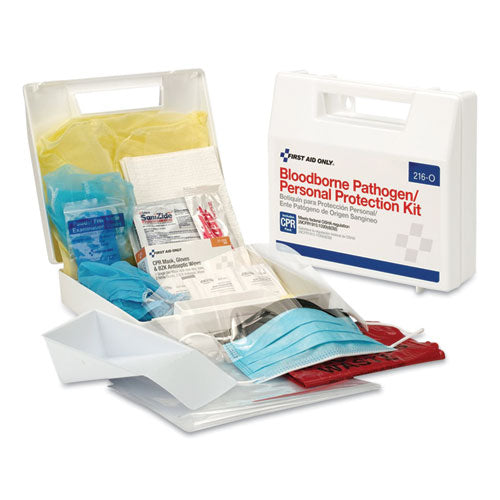 Bloodborne Pathogen Spill Clean Up Kit With Cpr Pack, 31 Pieces, Plastic Case
