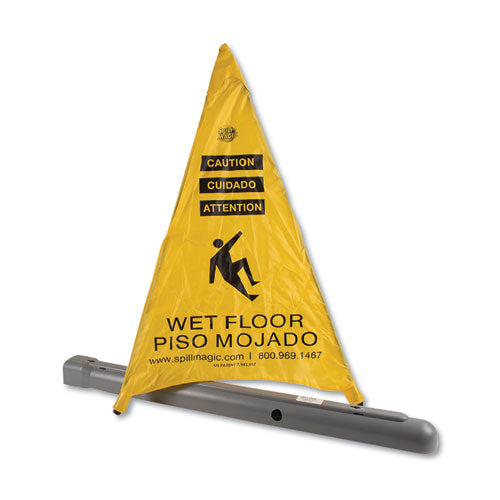 Pop Up Safety Cone, 3 X 2.5 X 30, Yellow