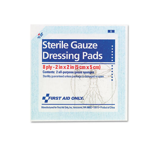 Gauze Pads, Sterile, 4 X 4, 2/box