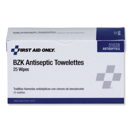 First Aid Antiseptic Towelettes, 25/box
