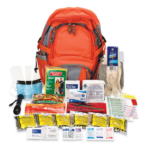Emergency Preparedness First Aid Backpack, Xl, 63 Pieces, Nylon Fabric