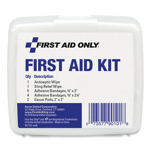 First Aid On The Go Kit, Mini, 13 Pieces, Plastic Case