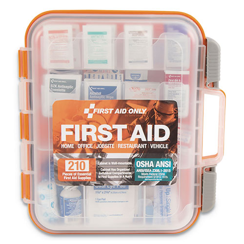 Ansi Class A 25 Person Bulk First Aid Kit For 25 People, 89 Pieces, Metal Case