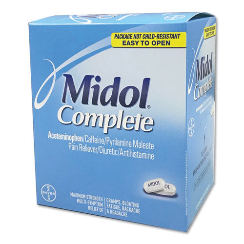 Comprimidos menstruales completos, paquete de dos, 50 paquetes/caja