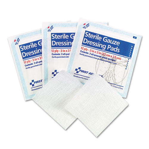 Gauze Pads, Sterile, Assorted, 2 X 2; 3 X 3, 48/box