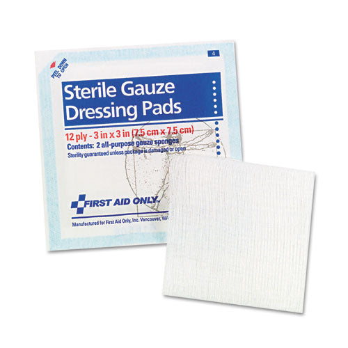 Gauze Pads, Sterile, Assorted, 2 X 2; 3 X 3, 48/box