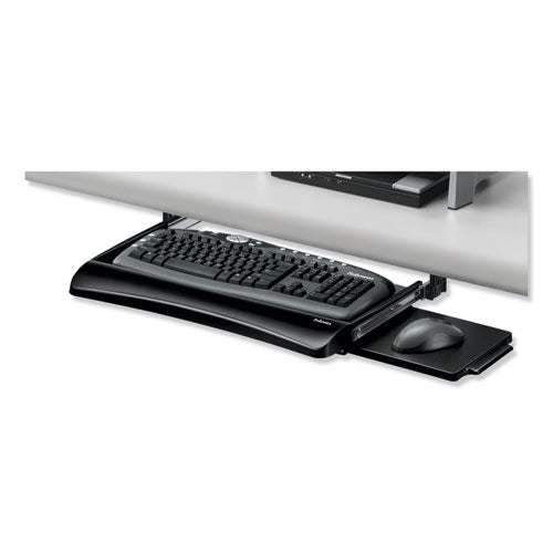 Cajón para teclado para debajo del escritorio de Office Suites, 20,13 x 7,75 p, negro