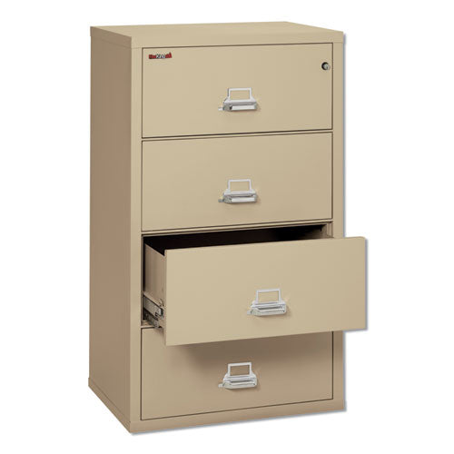 Archivo lateral aislado, 4 gavetas para archivos de tamaño legal/carta, pergamino, 31.13" x 22.13" x 52.75", capacidad total de 260 lb