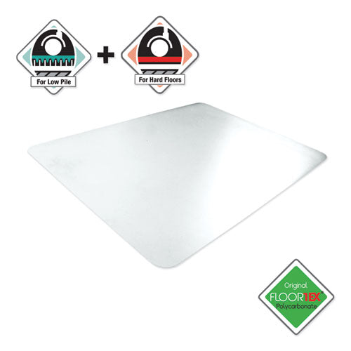 Cleartex Unomat - Tapete antideslizante para silla para pisos duros/alfombras de pelo plano, 60 x 48, transparente