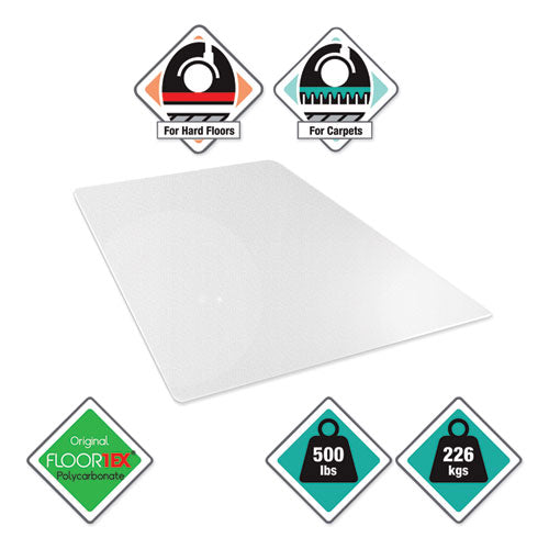 Cleartex Megamat tapete de policarbonato resistente para pisos duros/todas las alfombras, 46 x 53, transparente