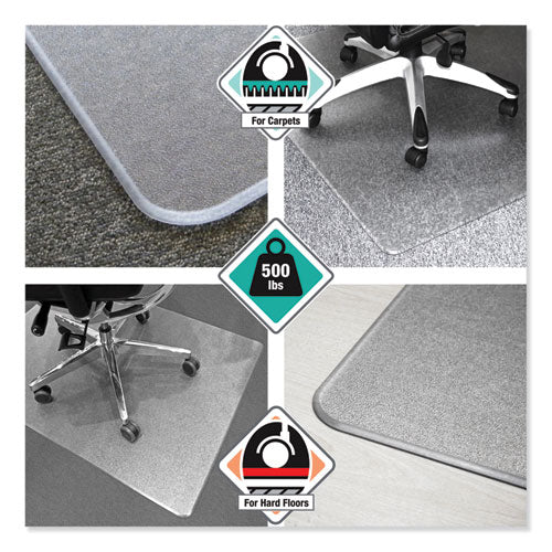 Cleartex Megamat tapete de policarbonato resistente para pisos duros/todas las alfombras, 46 x 60, transparente