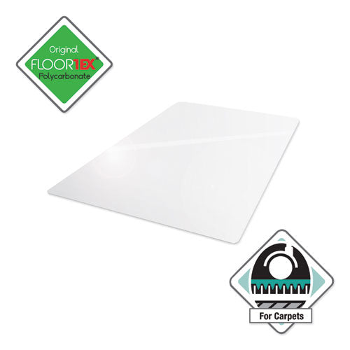 Tapete para silla de policarbonato Cleartex Ultimat para alfombras de pelo medio/bajo, 48 x 60, transparente