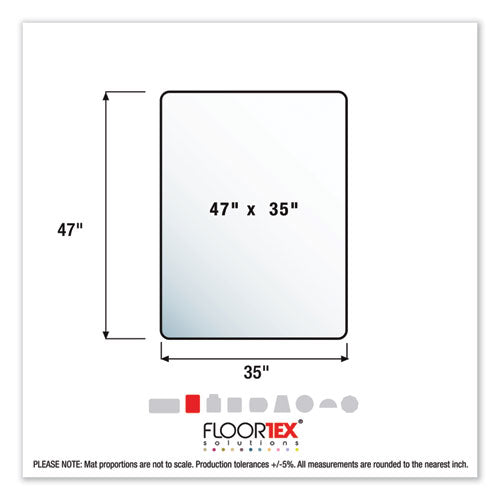 Alfombrilla para silla de policarbonato Cleartex Ultimat para pisos duros, 48 ​​x 53, transparente