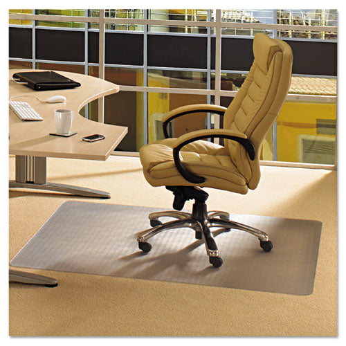 Cleartex Advantagemat Tapete para silla de PVC libre de ftalatos para alfombras de pelo bajo, 53 x 45, transparente