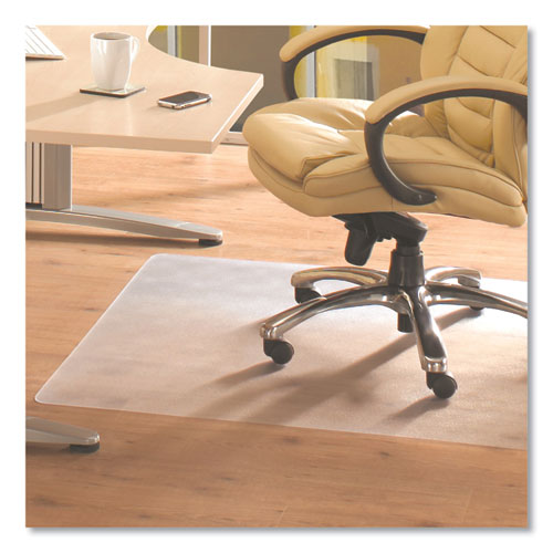 Cleartex Advantagemat Tapete para silla de PVC sin ftalatos para pisos duros, 53 x 45, transparente