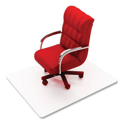 Cleartex Advantagemat Tapete para silla de PVC sin ftalatos para pisos duros, 48 ​​x 36, transparente