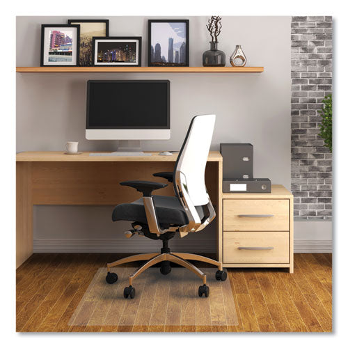 Cleartex Advantagemat Tapete para silla de PVC sin ftalatos para pisos duros, 48 ​​x 36, transparente