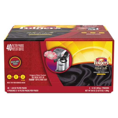 Paquetes de filtros de café, Black Silk, paquete de 1.4 oz, 40 paquetes/cartón