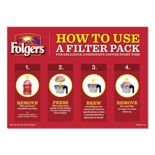 Paquetes de filtros de café, tostado clásico, 0,9 oz, 10 filtros/paquete, 4 paquetes/cartón