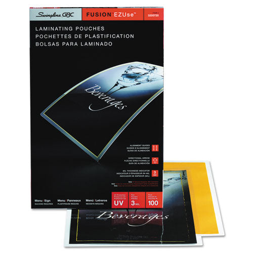 Bolsas térmicas para plastificar Ezuse, 3 mil, 11.5" x 17.5", transparente brillante, 100/caja