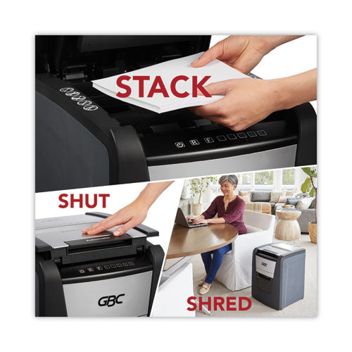 Autofeed+ 100x Super Cross-cut Home Office Shredder, 100 Auto/8 Manual Capacidad de hojas