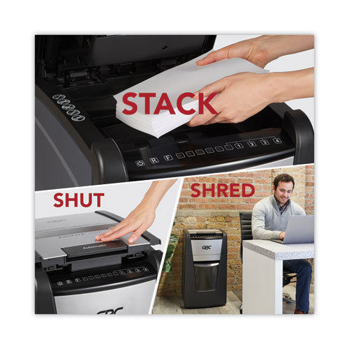 Autofeed+ 300x Super Cross-cut Office Shredder, 300 Auto/10 Manual Capacidad de hojas