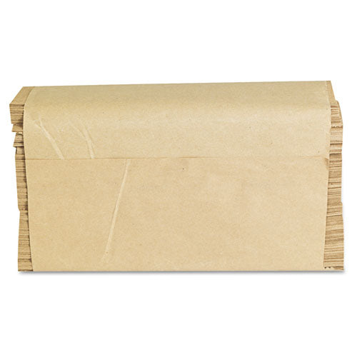 Toallas de papel plegadas, plegado múltiple, 9 x 9,45, natural, 250 toallas/paquete, 16 paquetes/cartón