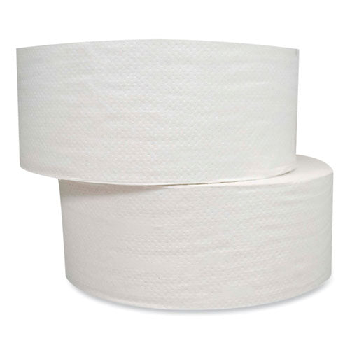 Papel higiénico Jumbo Jrt, seguro séptico, 2 capas, blanco, 3.25" x 720 pies, 12 rollos/cartón