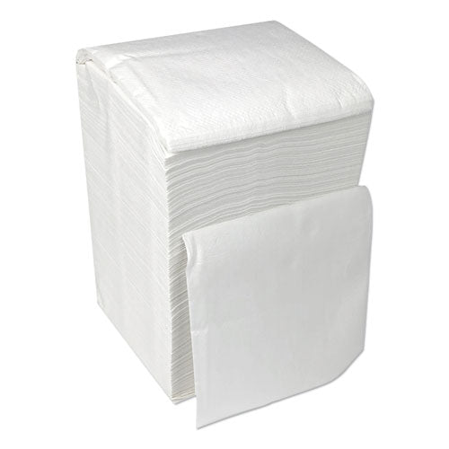 Servilletas de cóctel, 1 capa, 9 ancho x 9 profundidad, blancas, 500/paquete, 8 paquetes/cartón