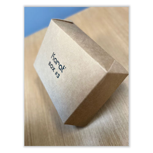 Caja Kraft para llevar que se puede volver a cerrar, 76 oz, papel, 200/cartón