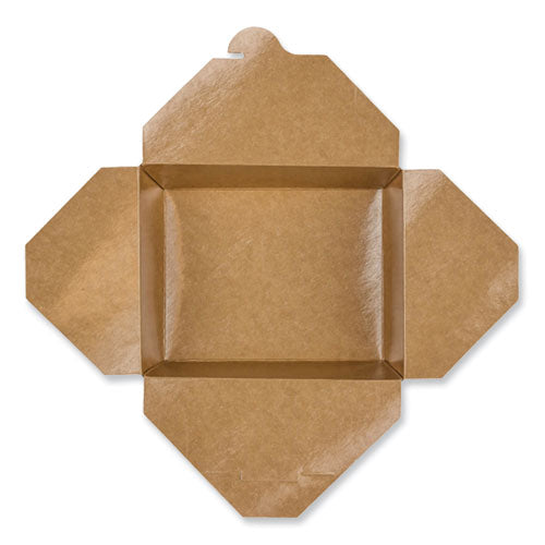 Caja Kraft para llevar que se puede volver a cerrar, 48 oz, papel, 300/cartón