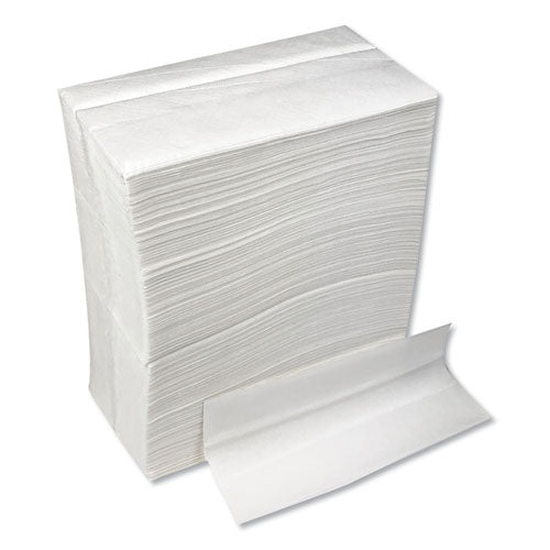 Servilletas plegadas en alto, 1 capa, 7 X 13 1/4, blancas, 10,000/caja