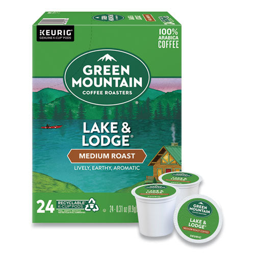 Lake And Lodge Coffee K-cups, tostado medio, 96/cartón