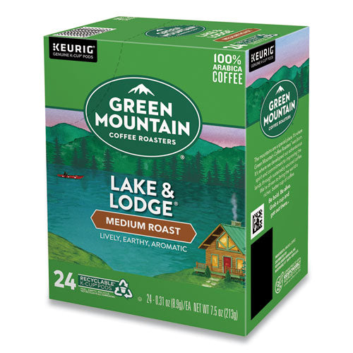 Lake And Lodge Coffee K-cups, tostado medio, 96/cartón