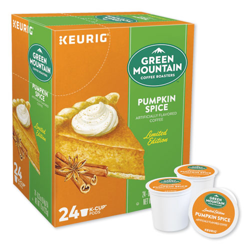 K-cups de café con sabor a especias de calabaza con certificación de comercio justo, 24/caja