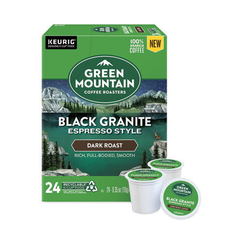 Black Granite Espresso Style K-cups, 24/box