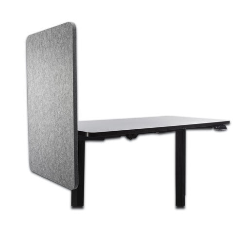 Divisor de cubículo de pantalla de escritorio de altura ajustable modesta y partición de privacidad, 23.5 x 1 x 36, poliéster, gris