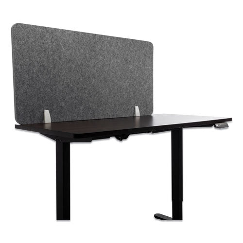 Panel de cubículo de escritorio y pantalla de privacidad de partición de oficina, 47 x 1 x 23,5, poliéster, gris