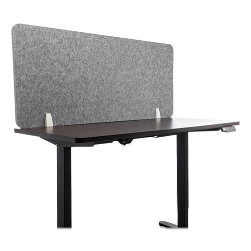 Panel de cubículo de escritorio y pantalla de privacidad de partición de oficina, 54,5 x 1 x 23,5, poliéster, gris