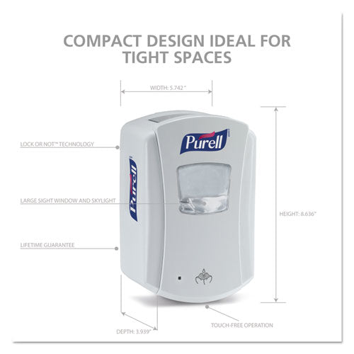 Ltx-7 Touch-free Dispenser, 700 Ml, 5.75 X 4 X 8.62, White