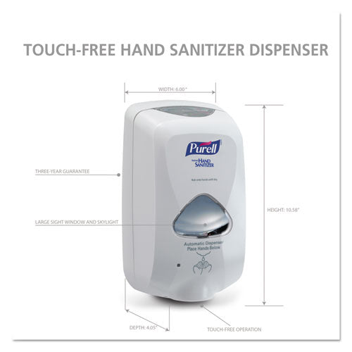 Tfx Touch Free Dispenser, 1,200 Ml, 6.5 X 4.5 X 10.58, Dove Gray