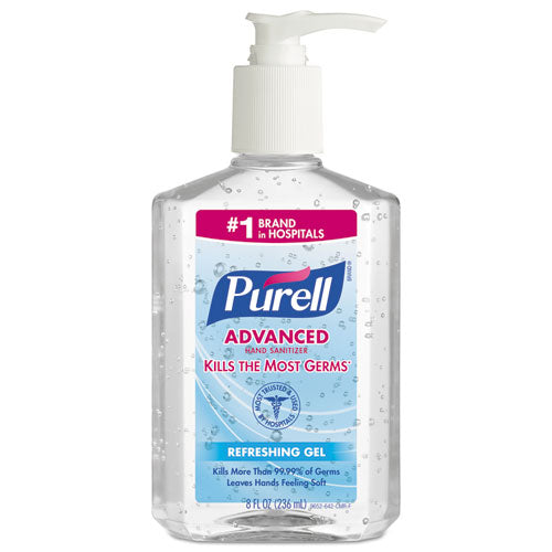 Advanced Refreshing Gel Hand Sanitizer, 20 Oz Pump Bottle, Clean Scent, 12/carton
