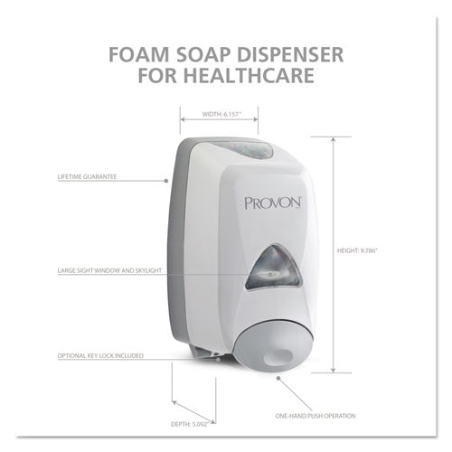Fmx-12t Foam Soap Dispenser, 1,250 Ml, 6.25 X 5.12 X 9.88, Dove Gray