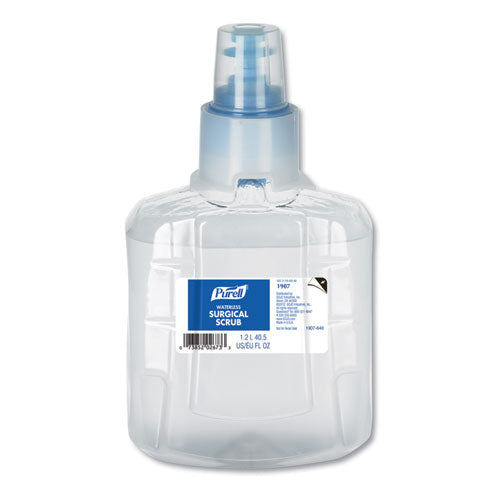 Waterless Surgical Scrub Gel Hand Sanitizer, 1,200 Ml Refill Bottle, Fragrance-free, For Tfx Dispenser, 4/carton