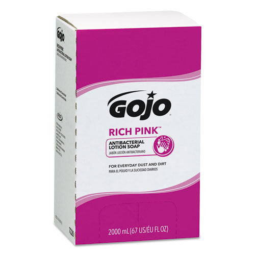 Recambio de jabón en loción antibacteriano Rich Pink, floral, 5000 ml, 2/cartón