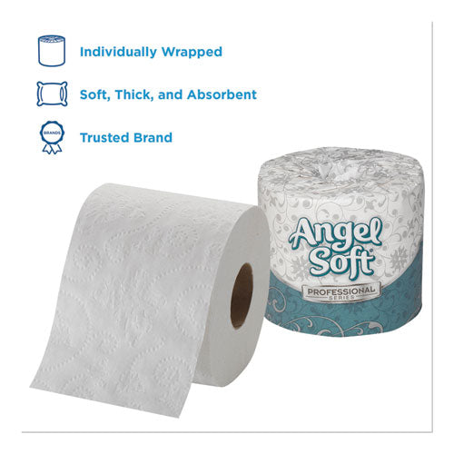 Papel higiénico Angel Soft Ps Premium, caja fuerte séptica, 2 capas, blanco, 450 hojas/rollo, 20 rollos/cartón