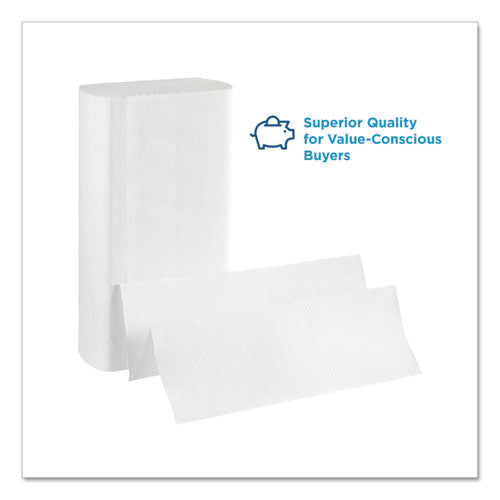 Pacific Blue Select Folded Paper Towels, 1-ply, 9.2 X 9.4, White, 250/pack, 16 Packs/carton